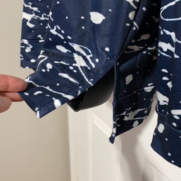BTFBM Navy Paint Splatter Crew Neck Sweatshirt Sz 2XL - Picture 8 of 9